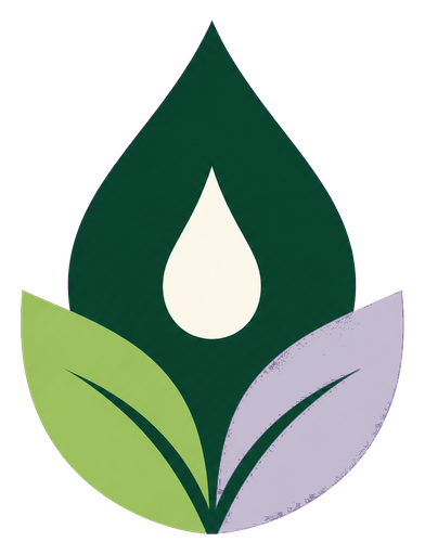 Essential Oils Pedia botanical drop logo